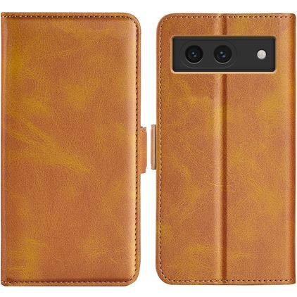 Mobigear Slim Magnet Google Pixel 8a Étui Portefeuille - Cognac