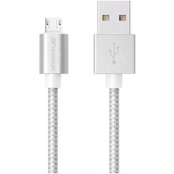 Mobigear - Câble USB-A vers Micro USB 0.25 mètre - Blanc