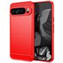Mobigear Brushed Slim Coque Google Pixel 9 Pro XL Coque arrière en TPU Souple - Rouge