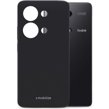 Mobilize Rubber Gelly Coque POCO M6 Pro Coque arrière en TPU Souple - Matt Black