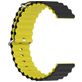 Mobigear Ocean Bracelet Silicone Smartwatch Fermeture boucle ardillon - Connexion universelle de 20 mm - Noir / Jaune