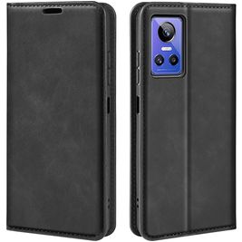 Mobigear Retro Slim Housse Realme GT Neo 3 Etui Porte-Monnaie - Noir