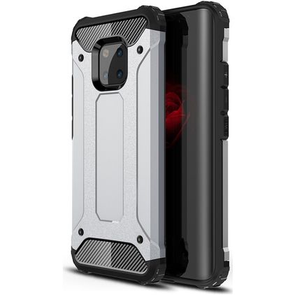 Mobigear Outdoor Coque Huawei Mate 20 Pro Coque arrière Rigide Anti-Chocs - Argent