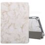 Mobigear Tri-Fold Marble Coque iPad 8 (2020) Etui + Porte-crayon - Blanc