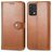 Mobigear Snap Button Housse Realme GT Master Edition Etui Porte-Monnaie - Marron
