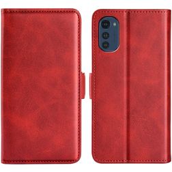 Mobigear Slim Magnet Housse Motorola Moto E32 Etui Porte-Monnaie - Rouge