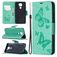 Mobigear Butterfly Xiaomi Redmi Note 9 Étui Portefeuille - Turquoise