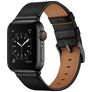 Mobigear Firenze Bracelet Cuir Apple Watch Fermeture boucle ardillon - 49/46/45/44 mm - Noir