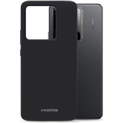 Mobilize Rubber Gelly Coque Realme GT 7T Coque arrière en TPU Souple - Noir
