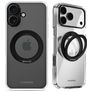 Mobilize 360 Rotating Ring Coque iPhone 16 MagSafe Coque arrière Rigide avec Anneau-Support - Noir