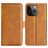 Mobigear Slim Magnet Housse iPhone 15 Pro Max Etui Porte-Monnaie - Cognac