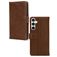 Mobilize Wallet Samsung Galaxy S23 FE Cuir véritable Étui Portefeuille - Marron