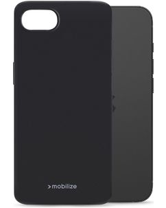 Mobilize Rubber Gelly Coque iPhone 17e Coque arrière en TPU Souple - Noir