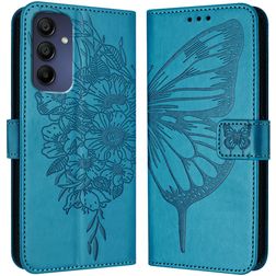 Mobigear Butterfly Housse Samsung Galaxy A16 Etui Porte-Monnaie - Bleu