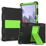 Mobigear ShieldStand Coque Samsung Galaxy Tab A8 10.5 (2021) Coque arrière en Plastique rigide,Silicone + Support Amovible - Noir / Vert