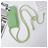 Mobigear Lanyard Card iPhone 15 Coque avec cordon en Silicone et Porte-Cartes - Vert