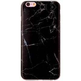 Mobigear Marble Coque iPhone 6 Coque arrière en TPU Souple - Noir