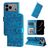 Mobigear Sunflower Housse iPhone 17 Pro Max Etui Porte-Monnaie - Bleu