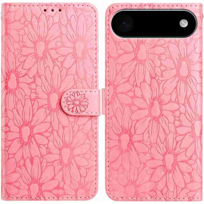 Mobigear Flowers iPhone Air Étui Portefeuille - Rose