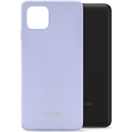 Mobilize Rubber Gelly Coque Samsung Galaxy A03 Coque arrière en TPU Souple - Pastel Purple