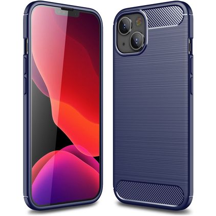 Mobigear Brushed Slim iPhone 14 Plus TPU souple Coque arrière - Bleu