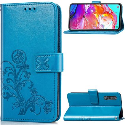 Mobigear Clover Housse Samsung Galaxy A70 Etui Porte-Monnaie - Bleu