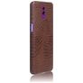 Mobigear Croco Coque OPPO Reno Coque arrière Rigide - Marron