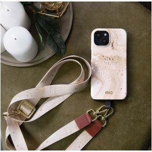 MIO Lanyard - Cordon de téléphone universel ajustable - Gold Marble