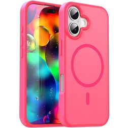 Mobigear Shockproof Coque iPhone 17 MagSafe Coque arrière Rigide - Rose Red