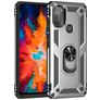 Mobigear Armor Ring Coque Motorola Moto G50 Coque arrière Rigide Anti-Chocs avec Anneau-Support - Argent