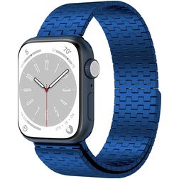 Mobigear London Bracelet Acier Apple Watch Fermeture magnétique - 42/41/40/38 mm - Bleu