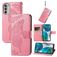Mobigear Butterfly Housse Motorola Moto G52 Etui Porte-Monnaie - Rose