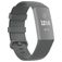Mobigear Cross Bracelet Silicone Fitbit Charge 3 Fermeture boucle ardillon - Gris