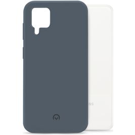 Mobilize Rubber Gelly Coque Samsung Galaxy A12 Coque arrière en TPU Souple - Matt Blue