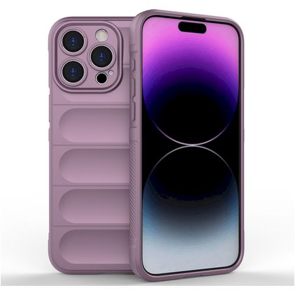 Mobigear Bumpy Coque iPhone 15 Pro Max Coque arrière en TPU Souple - Violet