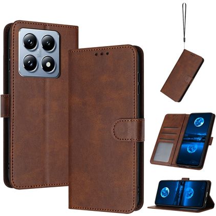 Mobigear Wallet Xiaomi 14T Étui Portefeuille - Marron