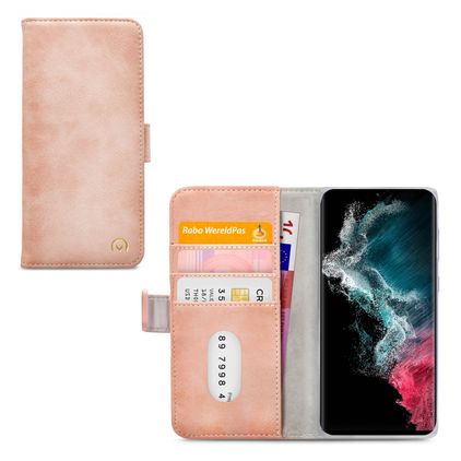 Mobilize Elite Gelly Housse Samsung Galaxy S22 Ultra Etui Porte-Monnaie - Soft Pink