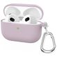 Mobigear Classic Coque Apple AirPods 3 Coque en Silicone Souple - Violet