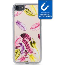 My Style Magneta Coque iPhone 8 Coque arrière en TPU Souple - Feathers