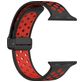 Mobigear Sport Plus Mag Bracelet Silicone Apple Watch Fermeture magnétique - 49/46/45/44 mm - Noir / Bordeaux