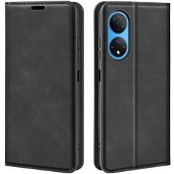 Mobigear Retro Slim Housse HONOR X7 Etui Porte-Monnaie - Noir
