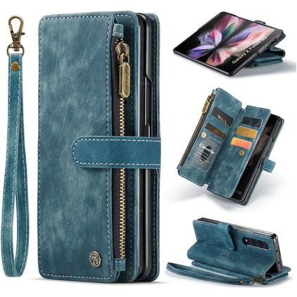 Caseme C30 Housse Samsung Galaxy Z Fold 4 Etui Porte-Monnaie - Bleu