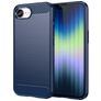 Mobigear Brushed Slim Coque iPhone 16e Coque arrière en TPU Souple - Bleu