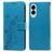 Mobigear Flowers Housse Samsung Galaxy S25 Edge Etui Porte-Monnaie - Bleu