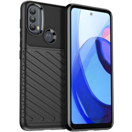 Mobigear Groove Coque Motorola Moto E20 Coque arrière en TPU Souple - Noir