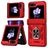 Mobigear Armor ring Coque Samsung Galaxy Z Flip 6 Coque arrière Rigide Anti-Chocs avec Anneau-Support - Rouge