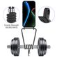 Mobigear Lanyard Card iPhone 17 Coque avec cordon en Silicone et Porte-Cartes - Noir