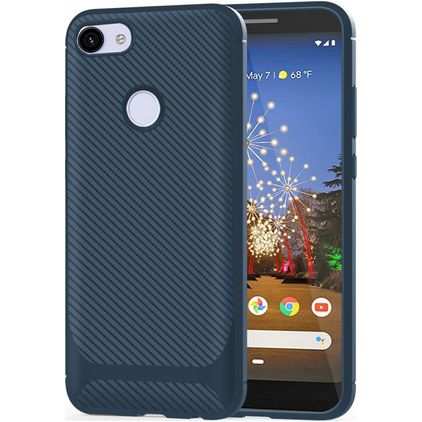 Mobigear Racing Coque Motorola Moto E6 Play Coque arrière en TPU Souple - Bleu