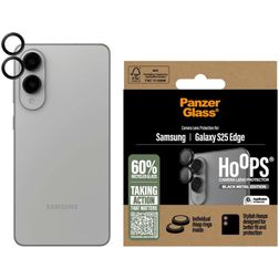 PanzerGlass Hoops Samsung Galaxy S25 Edge Verre trempé Protection objectif caméra - Compatible coque - Noir