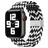 Mobigear Braided Bracelet Nylon Apple Watch Fermeture à pince - 49/46/45/44 mm - Noir / Blanc